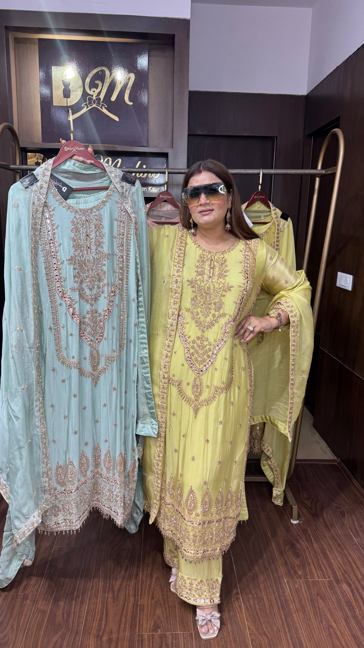 Pure Chunon Crepe Pakistani Suit