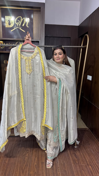Nooré Glass Tissue Pakistani Suit