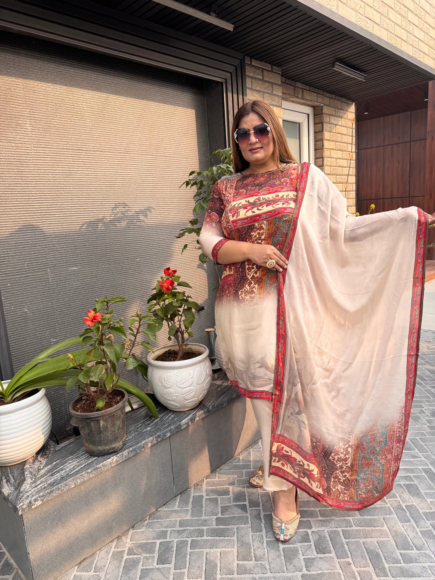 Elara Crepe Suit