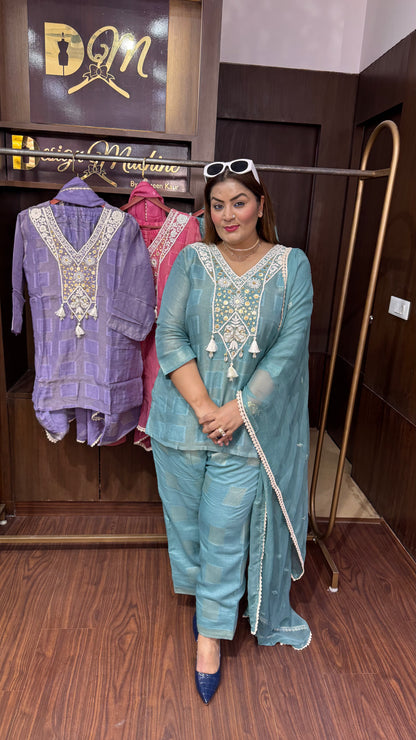 Orevia (Pure Crepe Farshi Slawar Suit)