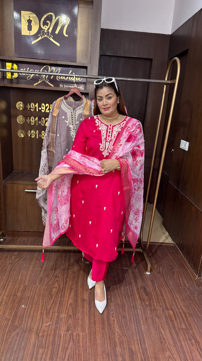 Varnika (Cotton Silk Fabric Suit)