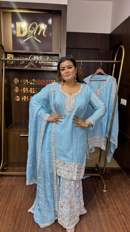 Inaya Pure Chunon Sharara Suit