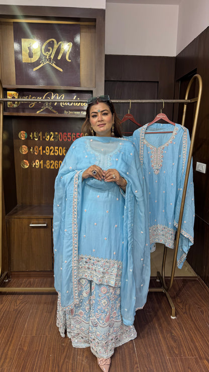 Inaya Pure Chunon Sharara Suit