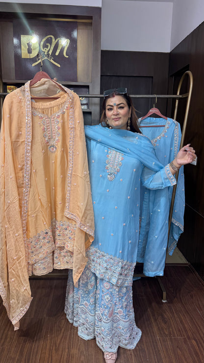 Inaya Pure Chunon Sharara Suit