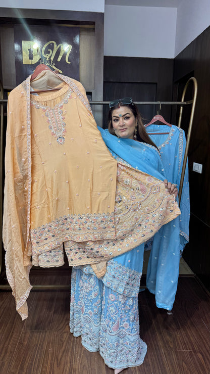 Inaya Pure Chunon Sharara Suit