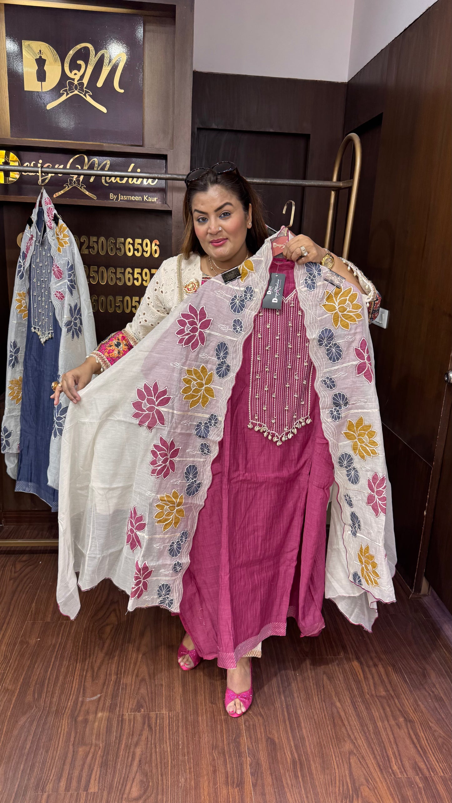 Aarvini (Masleen Cotton Unstitch Suit)