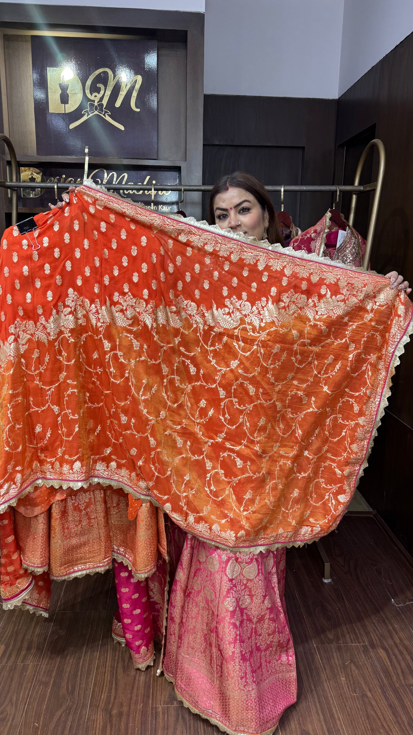 Alina Shimmer Tissue Sharara Suit