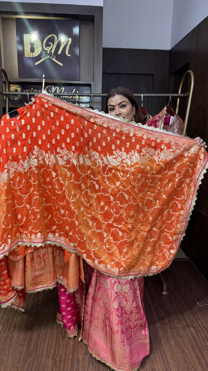Alina Shimmer Tissue Sharara Suit