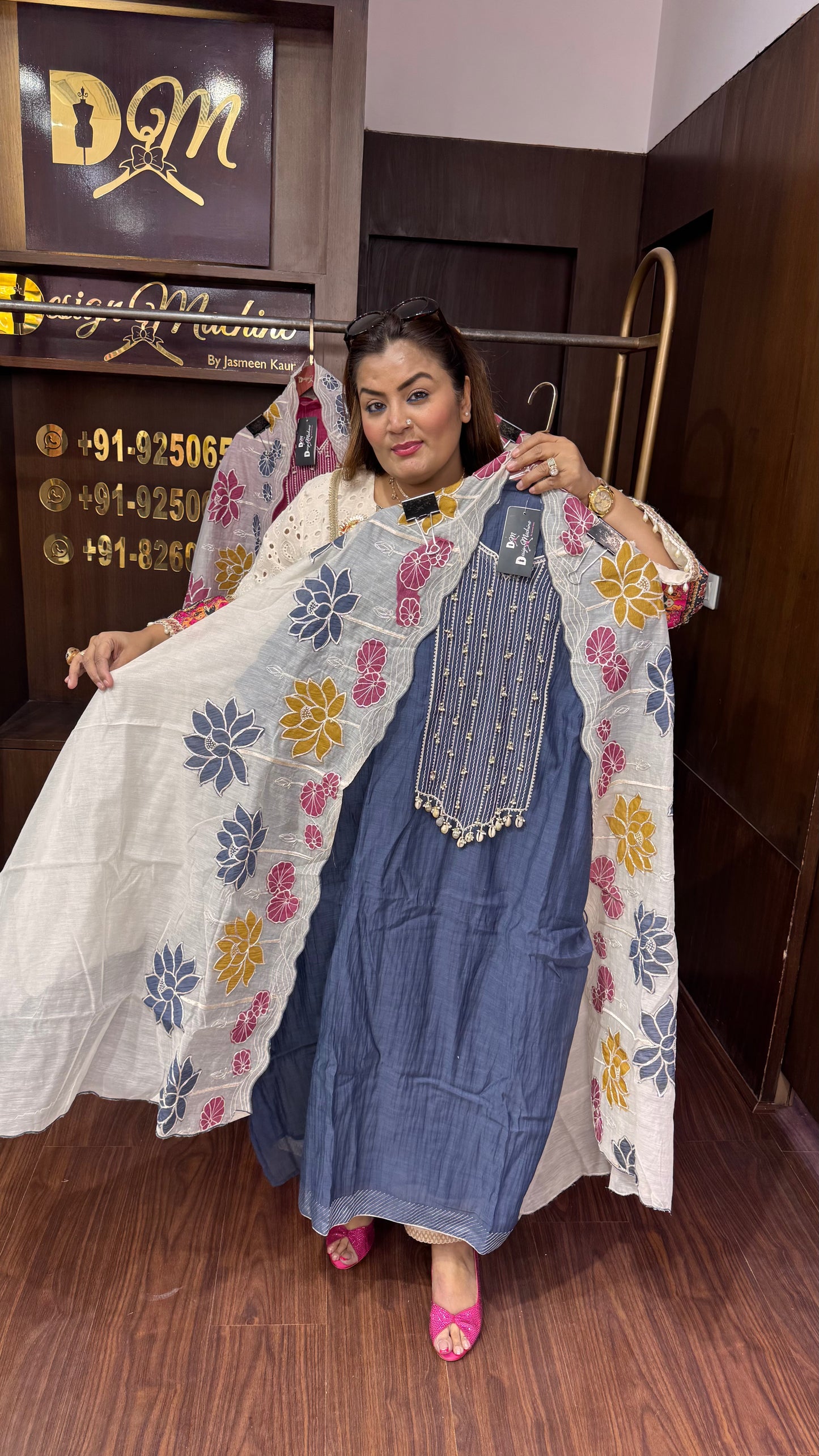 Aarvini (Masleen Cotton Unstitch Suit)