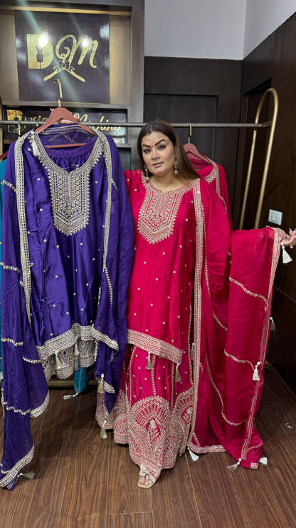 Aurelia Pure Chunon Sharara Suit
