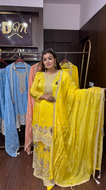 Ritika (Cotton Silk Sharara Suit)