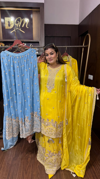 Ritika (Cotton Silk Sharara Suit)
