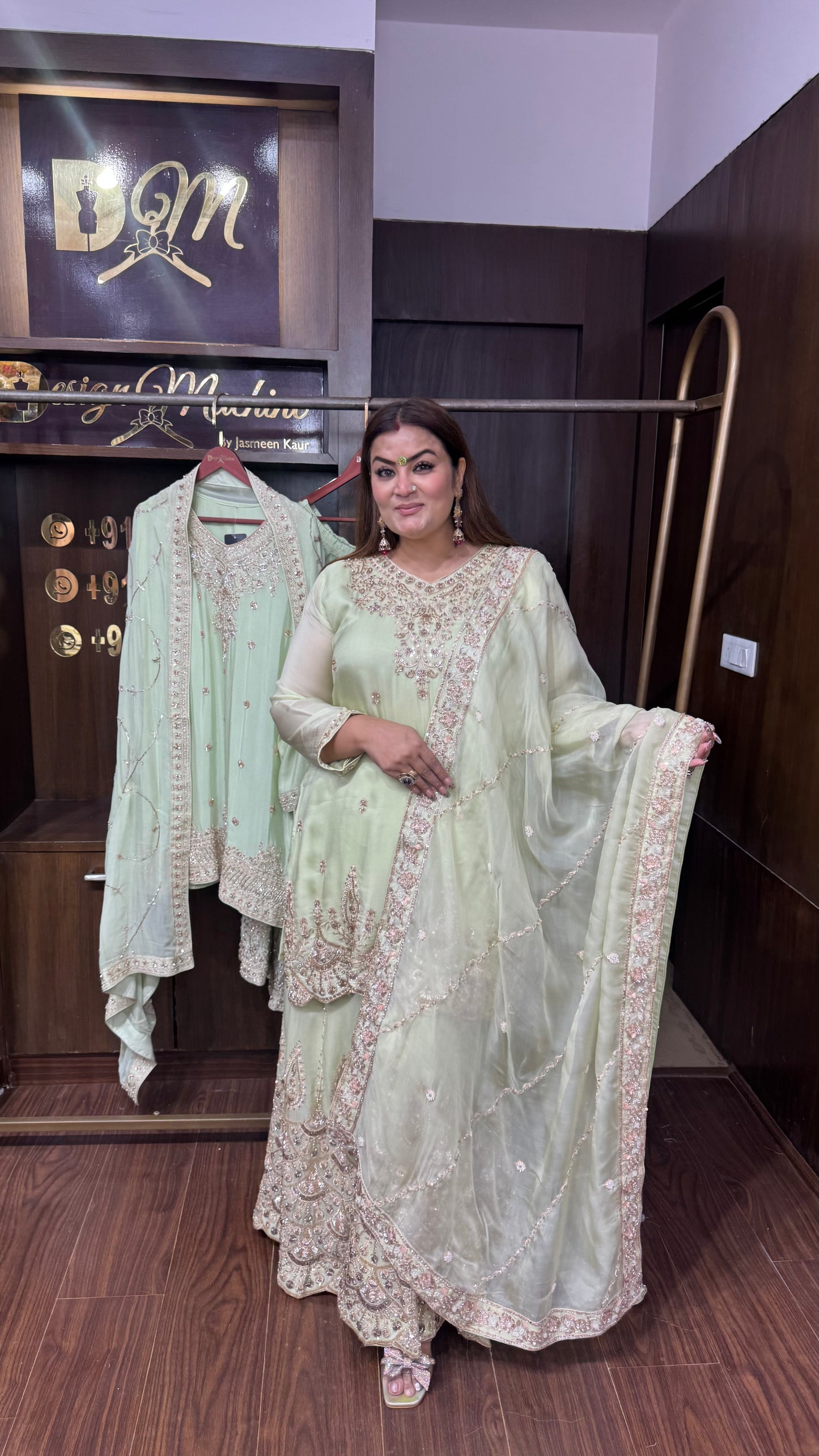 Erica (Pure Chinnon Sharara Suit)