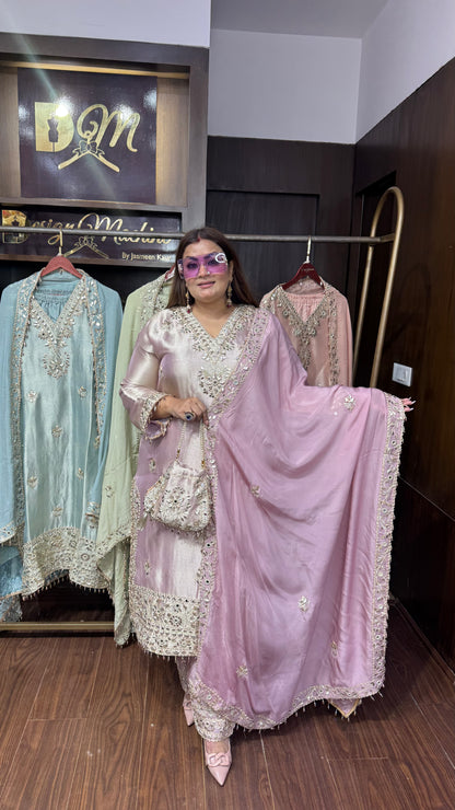 Pure Ziraff Tissue Farshi Salwar Suit