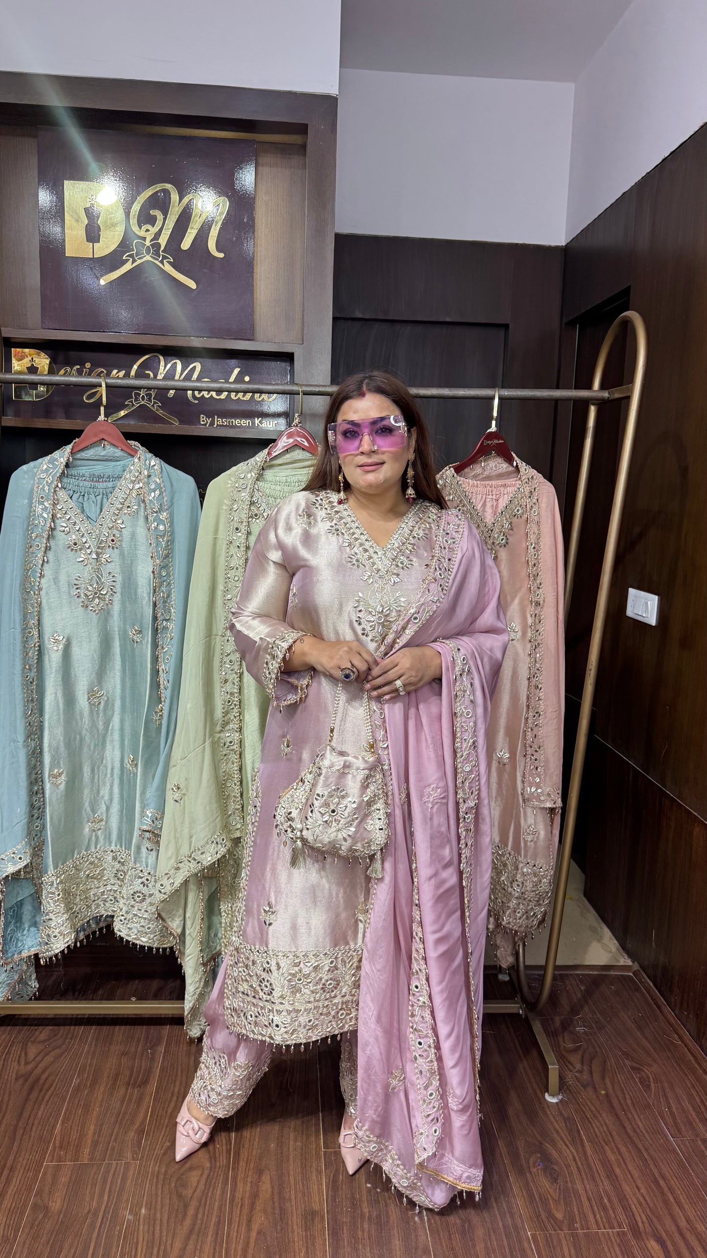 Pure Ziraff Tissue Farshi Salwar Suit