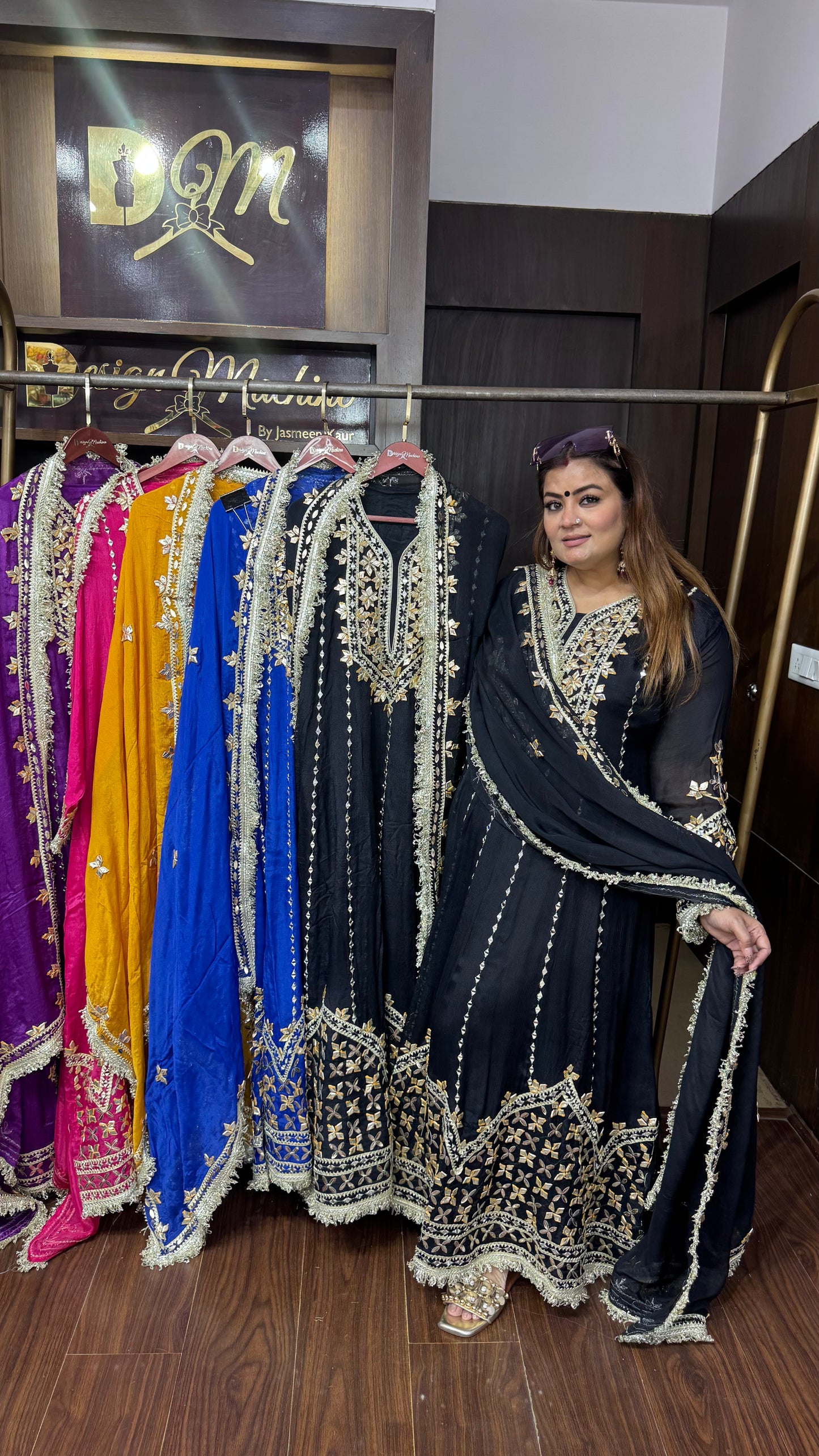 Sneha (Pure Chinnon Anarkali Suit)