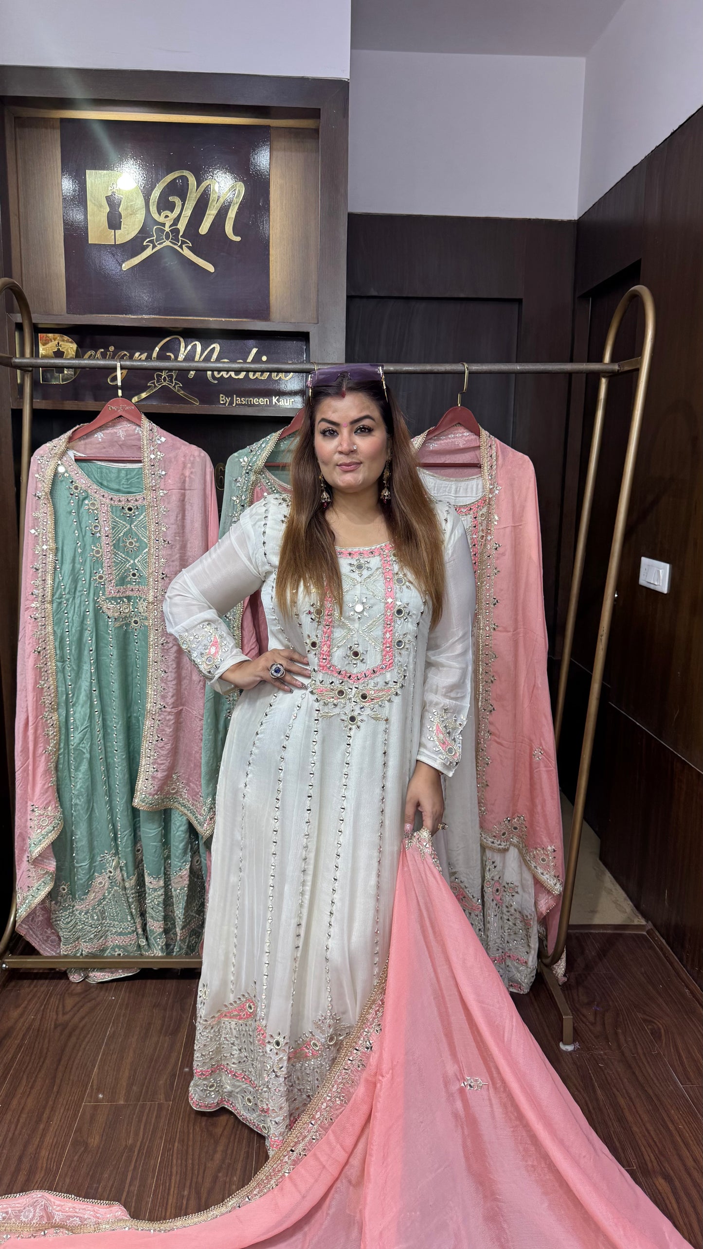 Krishika (Pure Chinnon Anarkali Suit)