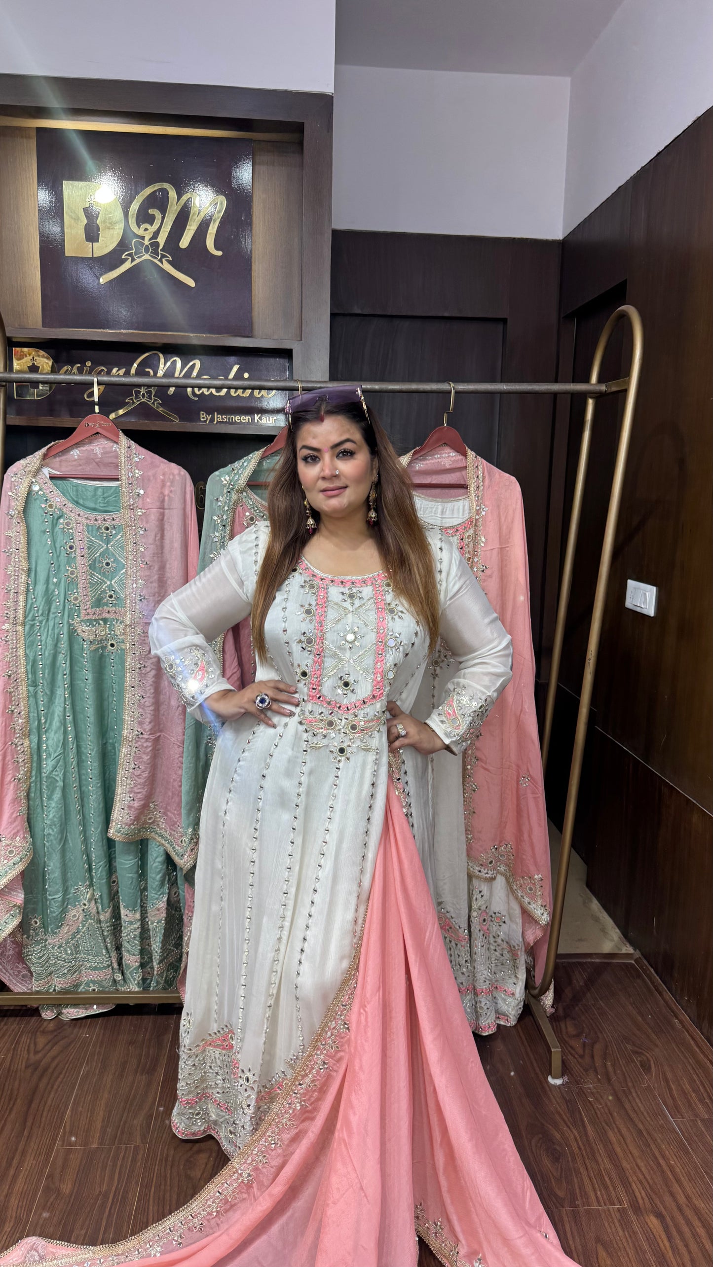 Krishika (Pure Chinnon Anarkali Suit)