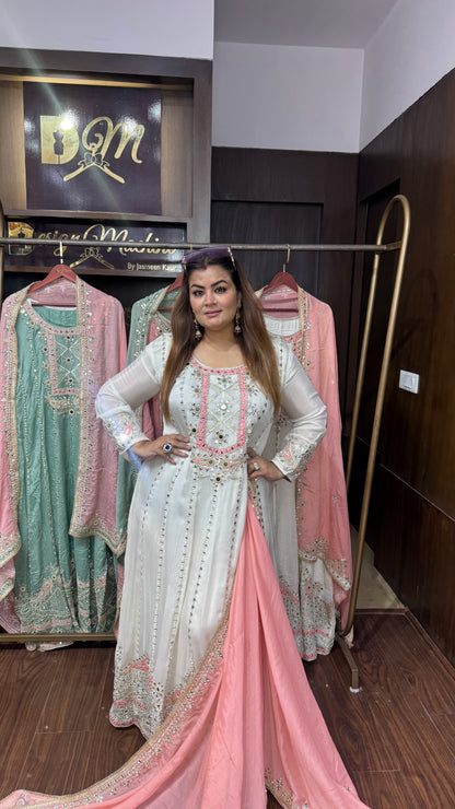 Krishika (Pure Chinnon Anarkali Suit)