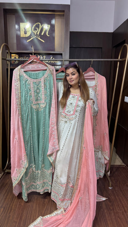 Krishika (Pure Chinnon Anarkali Suit)