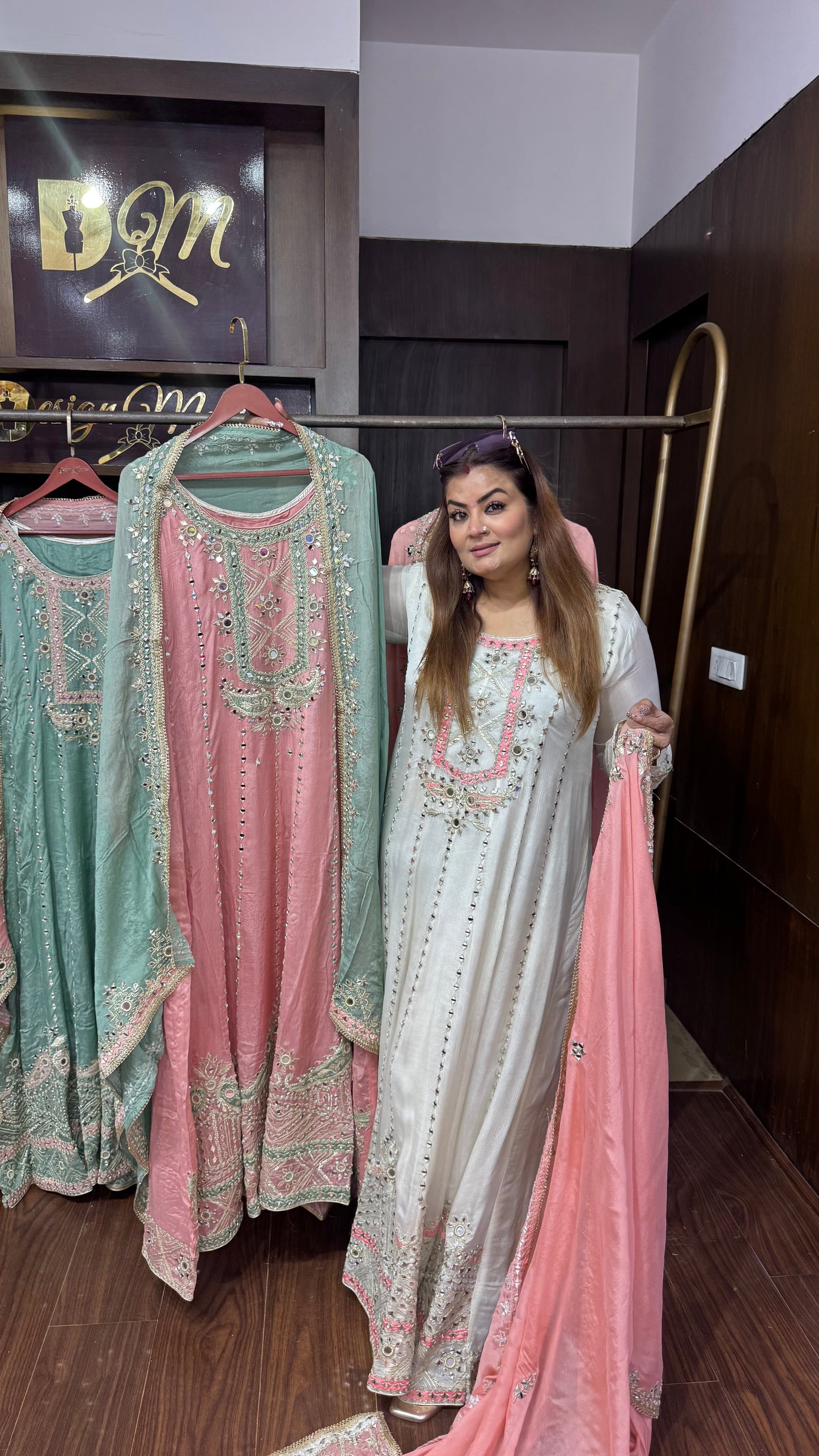 Krishika (Pure Chinnon Anarkali Suit)
