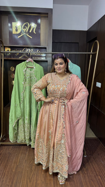 Ridhu (Glass Tissue Anarkali Suit)