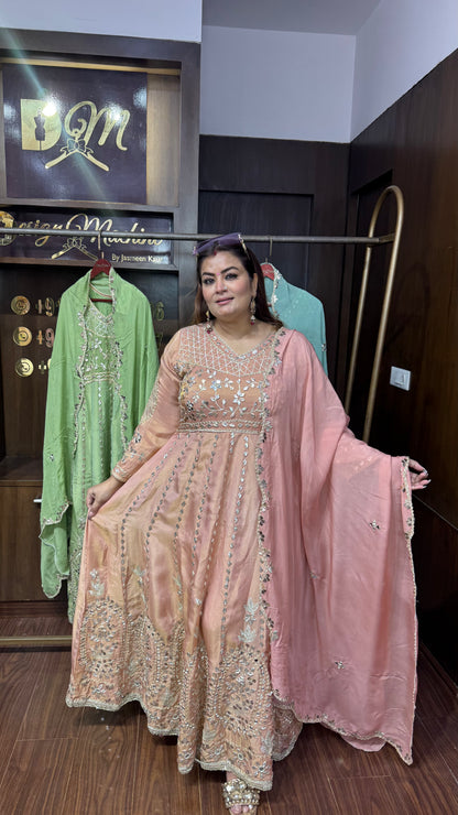 Ridhu (Glass Tissue Anarkali Suit)