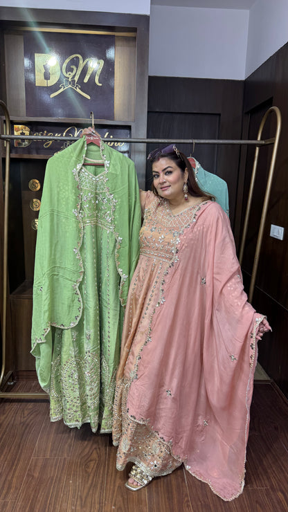 Ridhu (Glass Tissue Anarkali Suit)