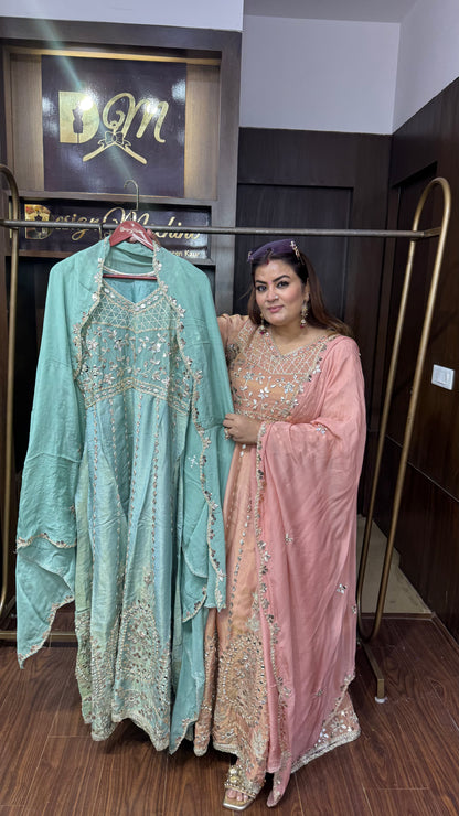Ridhu (Glass Tissue Anarkali Suit)
