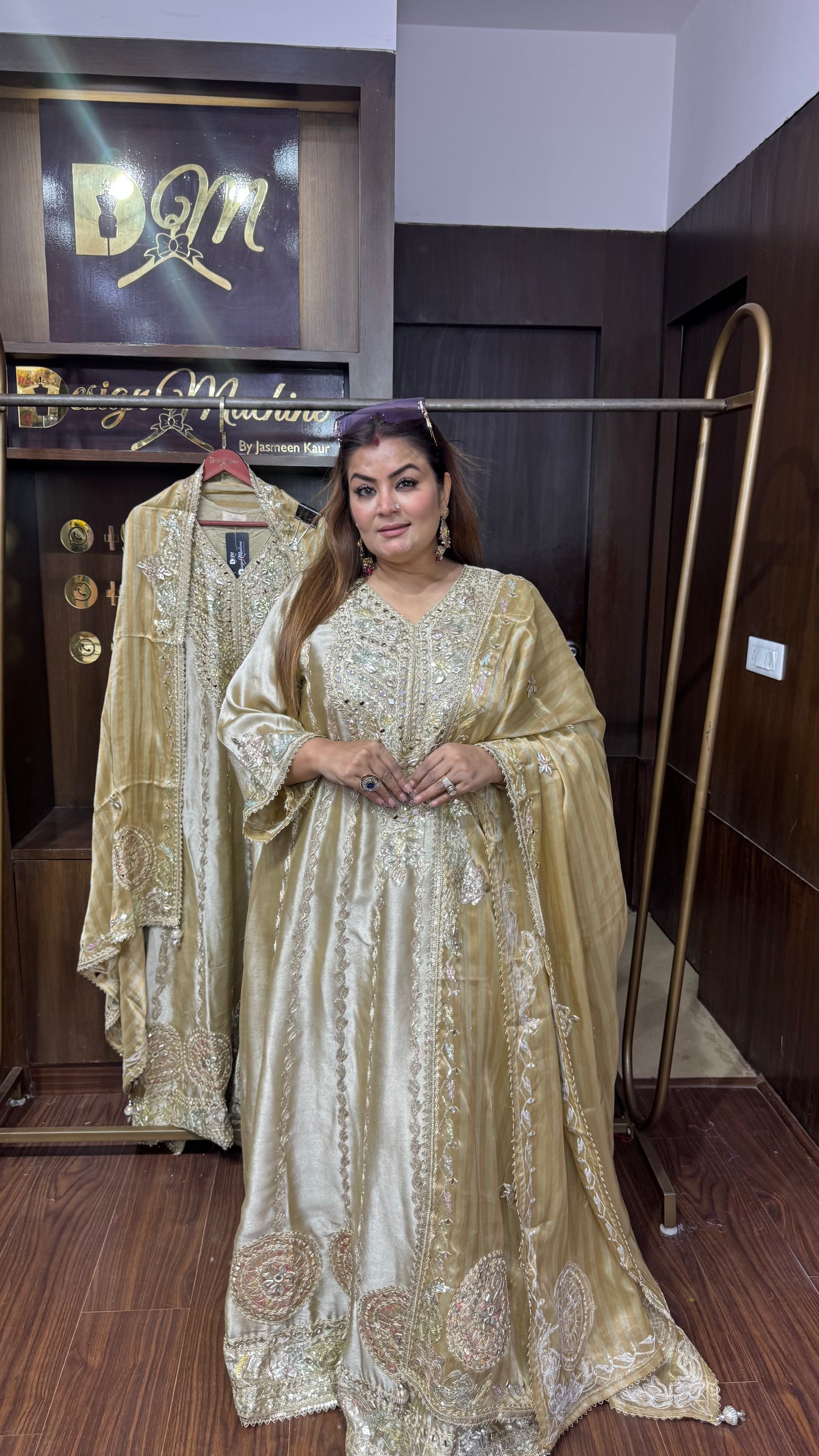 Shikha (Glass Tissue Anarkali Suit)