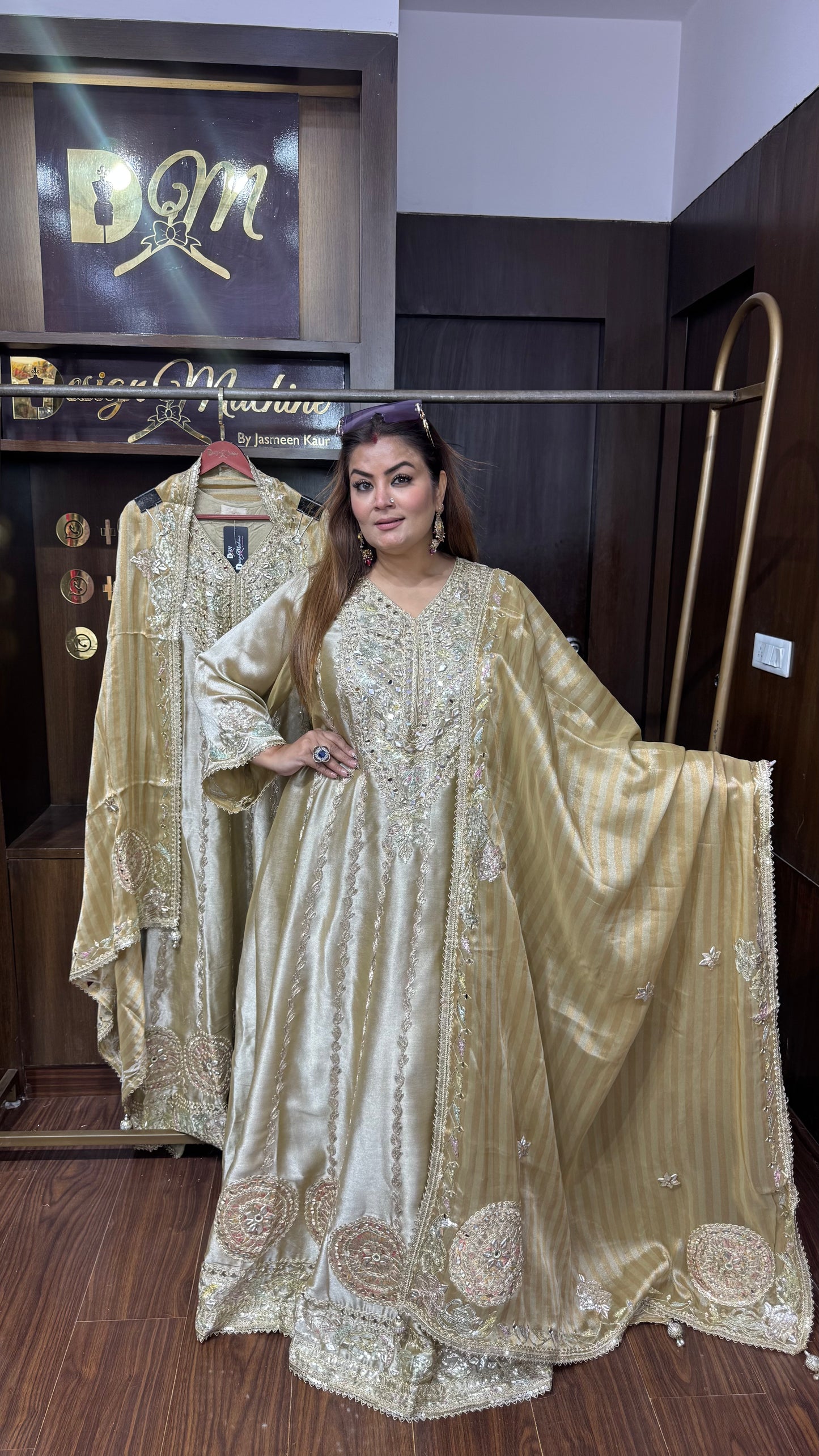 Shikha (Glass Tissue Anarkali Suit)
