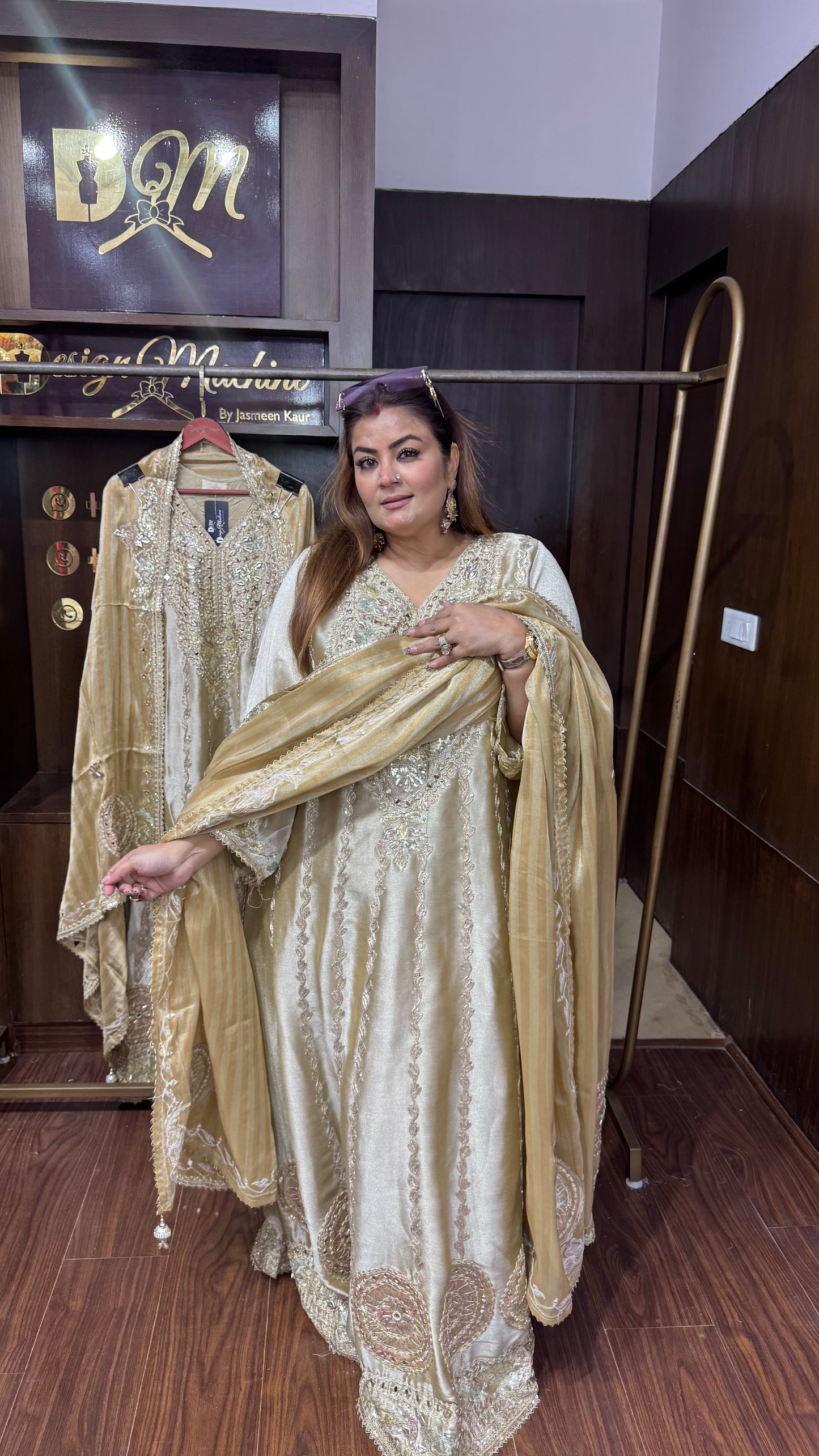 Shikha (Glass Tissue Anarkali Suit)