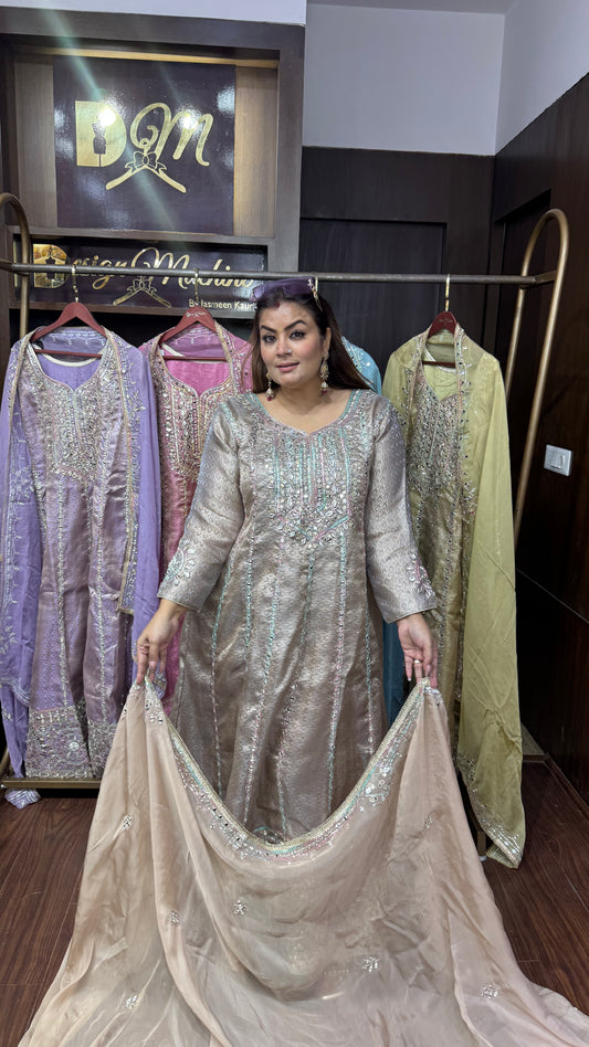 Zara Banarasi Anarkali Suit