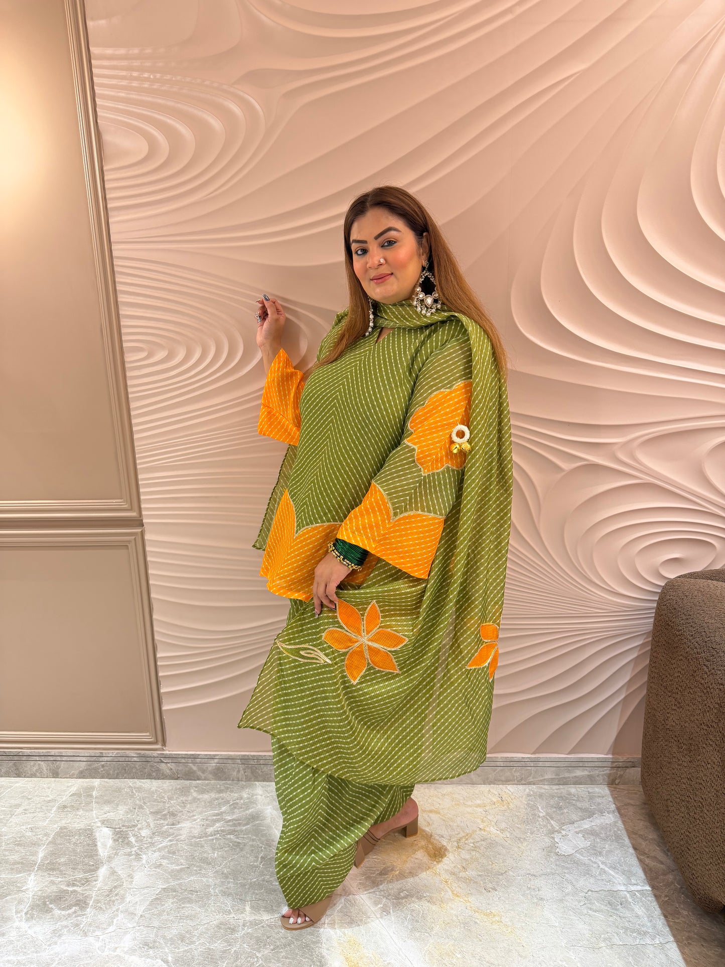 Reva (Beautiful Soft Kota Cotton Full Lining Lehriya)