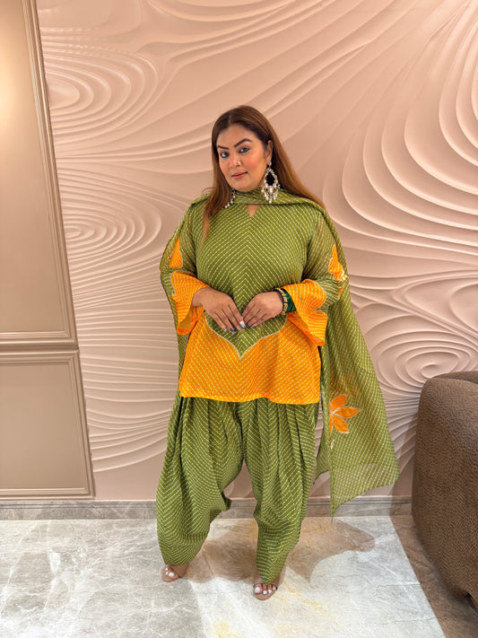 Reva (Beautiful Soft Kota Cotton Full Lining Lehriya)