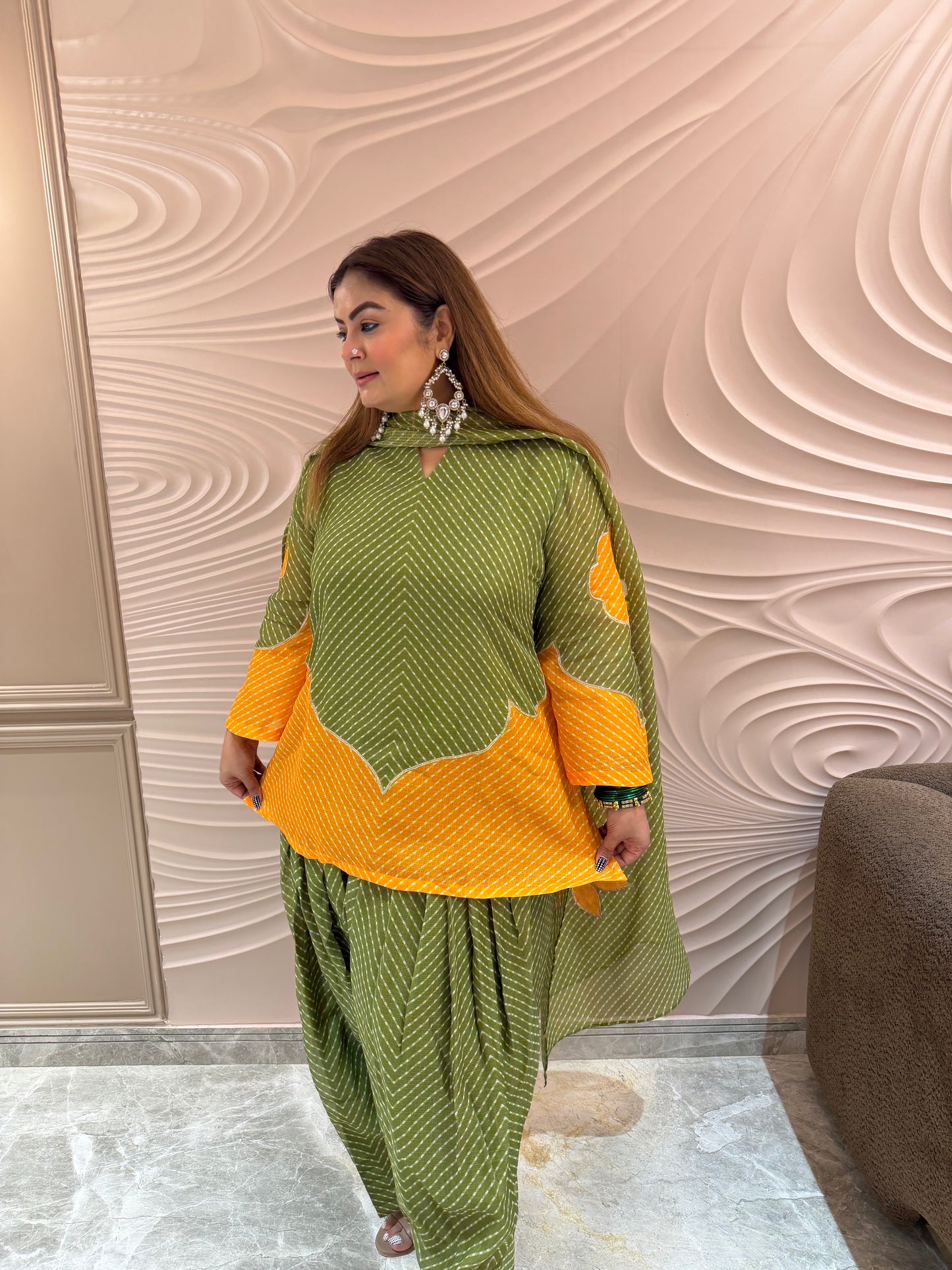 Reva (Beautiful Soft Kota Cotton Full Lining Lehriya)