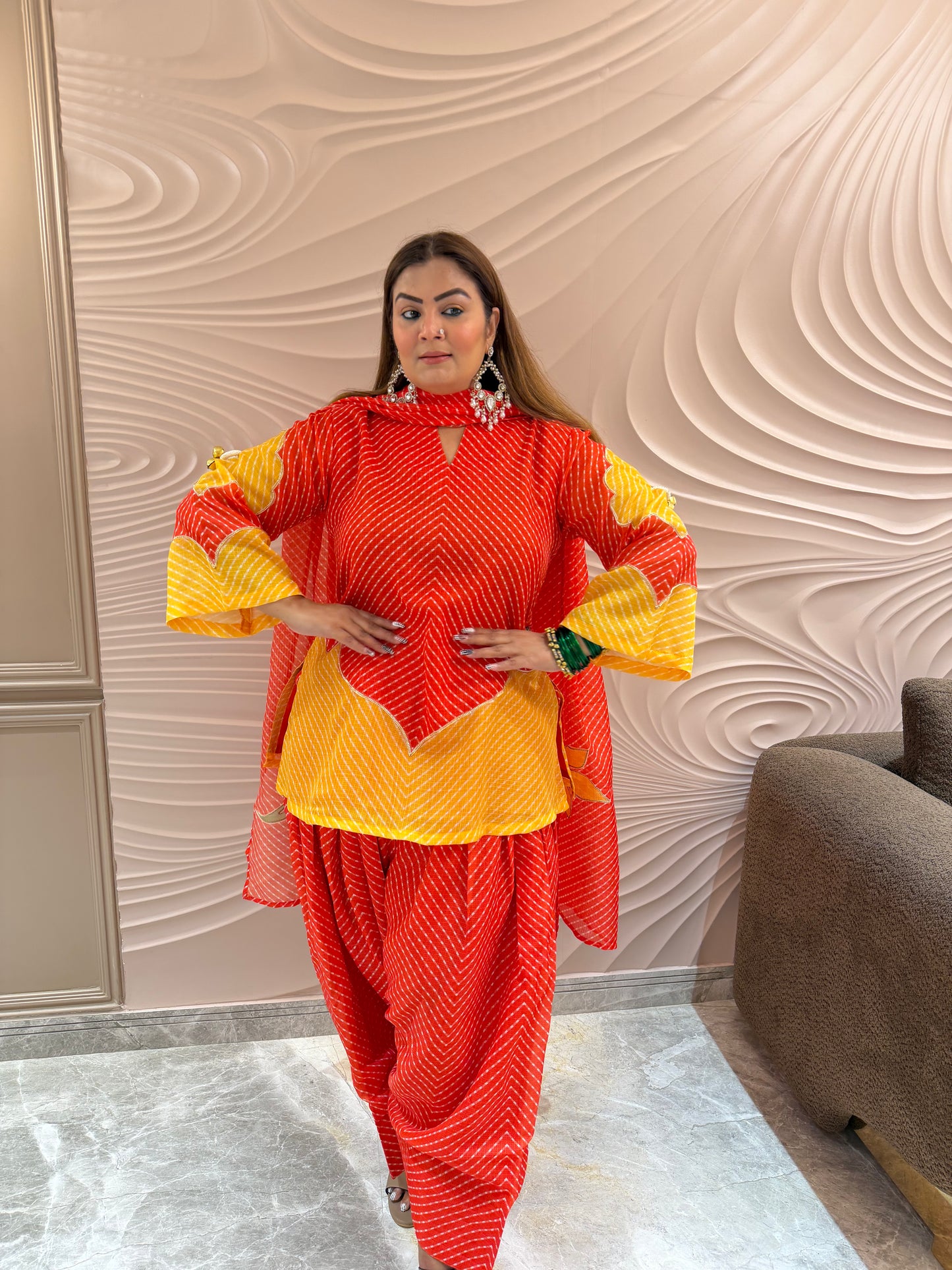 Reva (Beautiful Soft Kota Cotton Full Lining Lehriya)