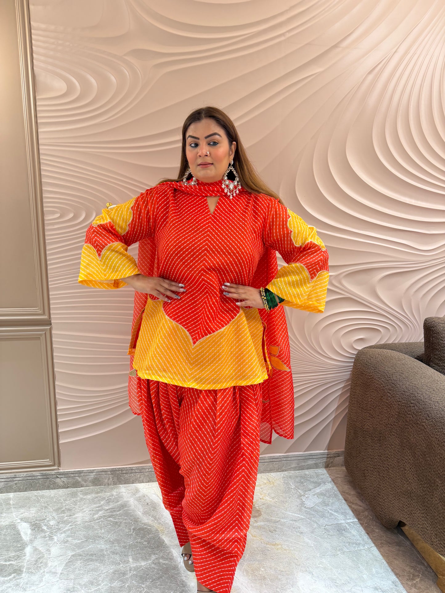Reva (Beautiful Soft Kota Cotton Full Lining Lehriya)