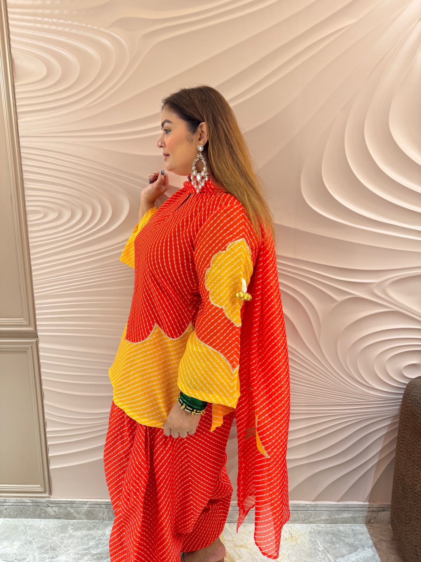 Reva (Beautiful Soft Kota Cotton Full Lining Lehriya)