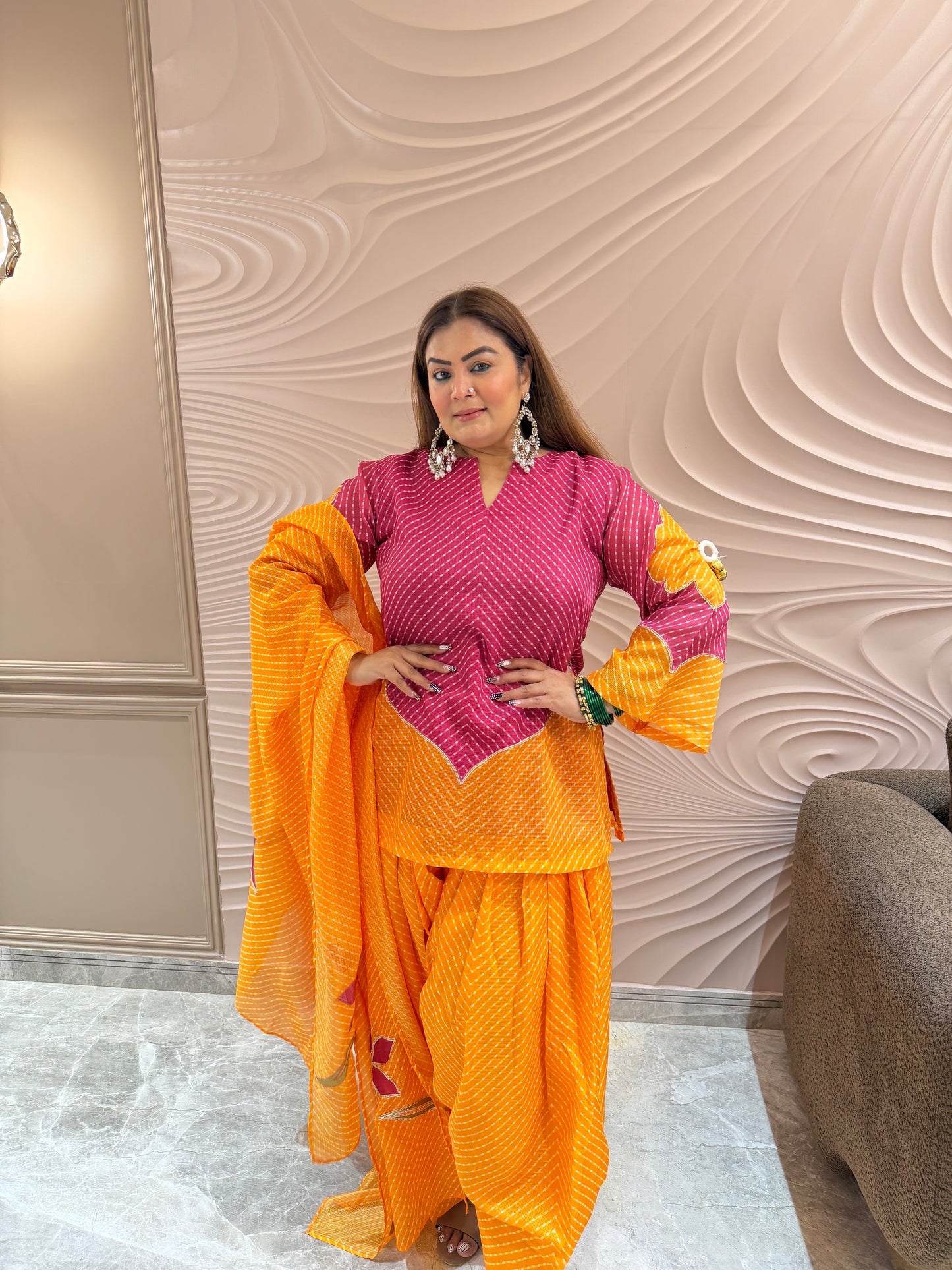 Reva (Beautiful Soft Kota Cotton Full Lining Lehriya)