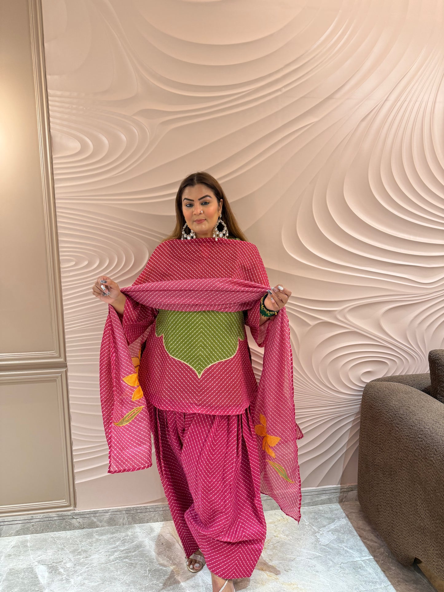 Reva (Beautiful Soft Kota Cotton Full Lining Lehriya)