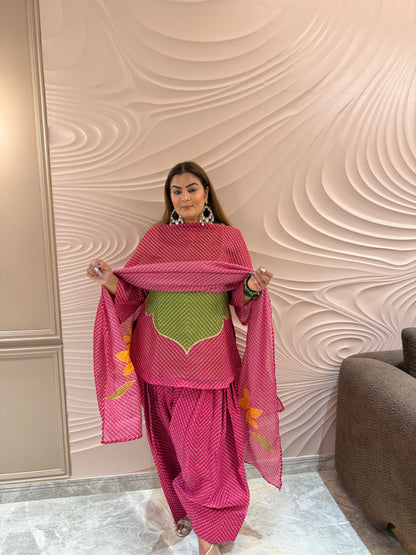 Reva (Beautiful Soft Kota Cotton Full Lining Lehriya)