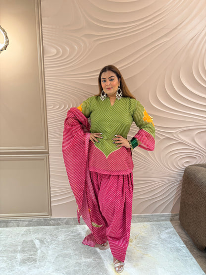 Reva (Beautiful Soft Kota Cotton Full Lining Lehriya)