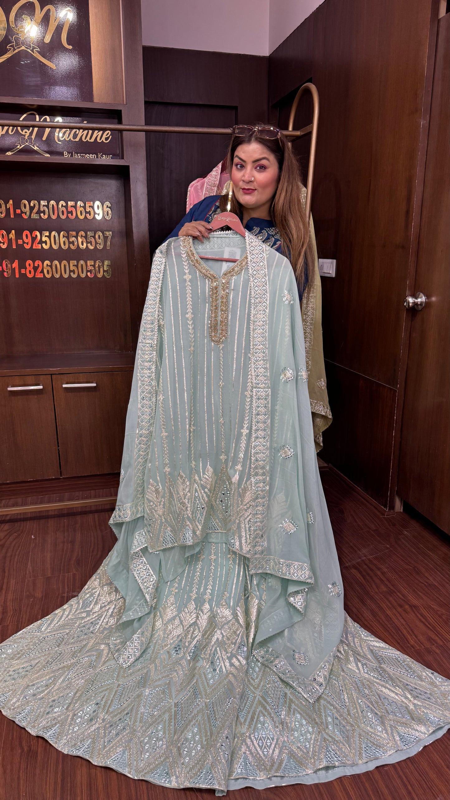 Navisha (Semi-Stitched Suit)