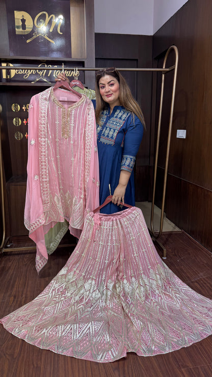 Navisha (Semi-Stitched Suit)