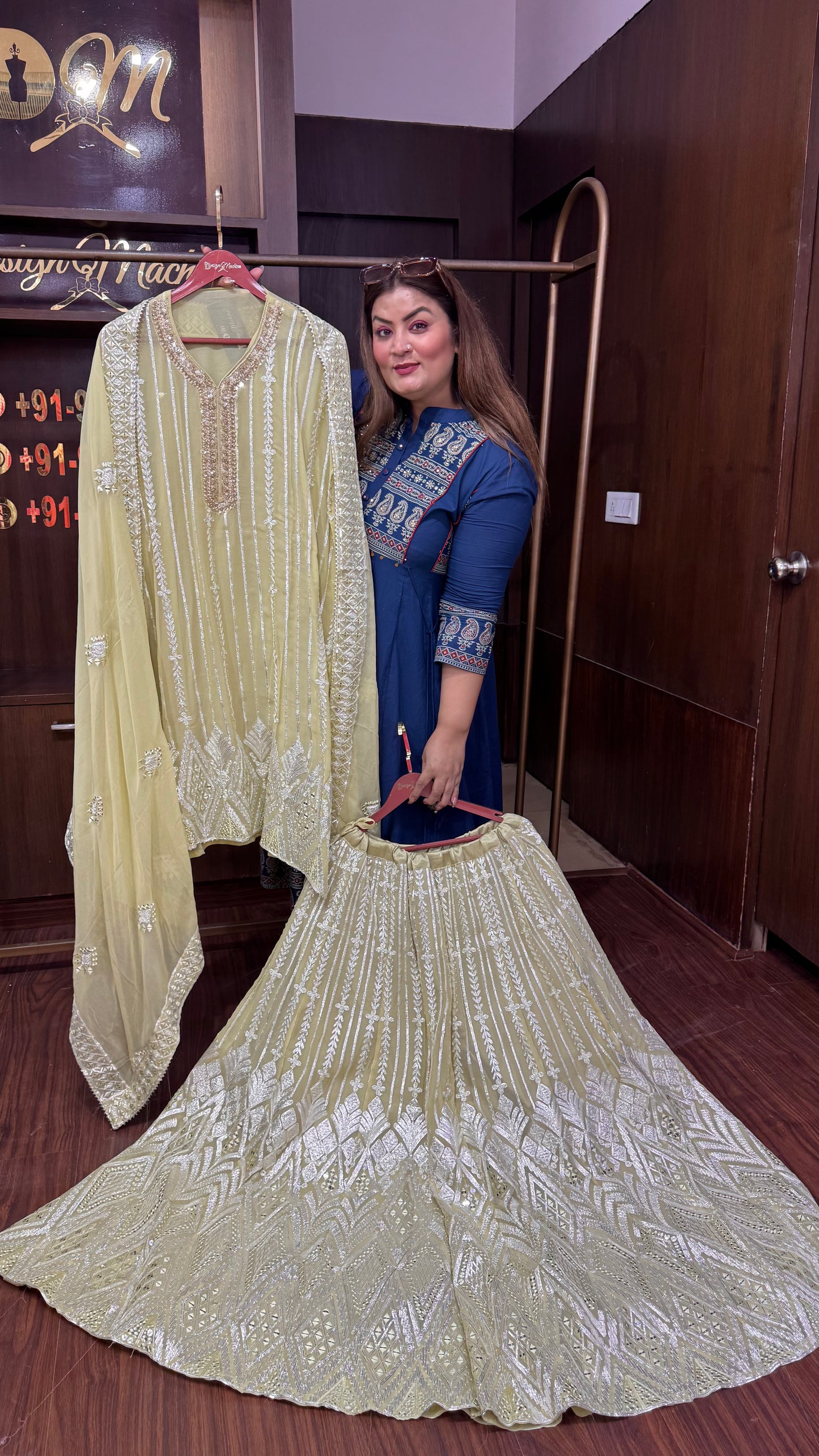 Navisha (Semi-Stitched Suit)
