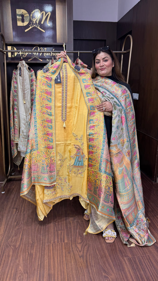 Kashvya Pure Crepe (Unstitch Suit)