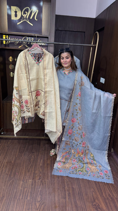 Elira ( (Masleen Cotton Farshi Salwar Suit)
