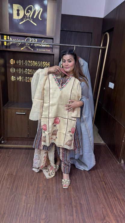 Elira ( (Masleen Cotton Farshi Salwar Suit)