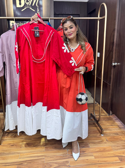 cotton anarkali dress
